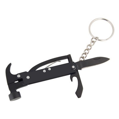  keyring 6 function including hammer in a pouch