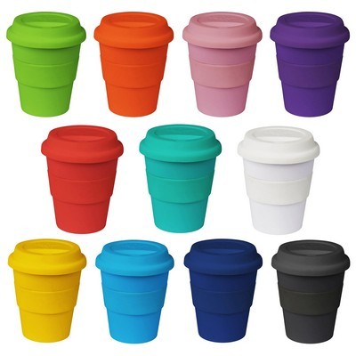 11oz/320ml Plastic Karma Kup Silicon Lid - Reusable Coffee Cup 