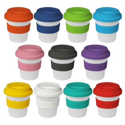 coffee cup or mug 4oz/120ml Plastic Karma Kup Piccolo Silicon Lid Reusable 