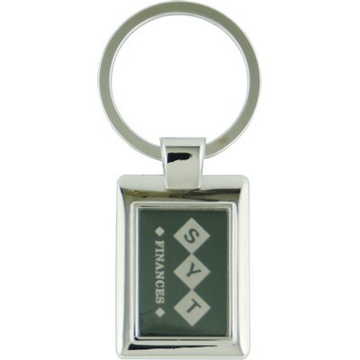  key ring metal with black insert Nicholas