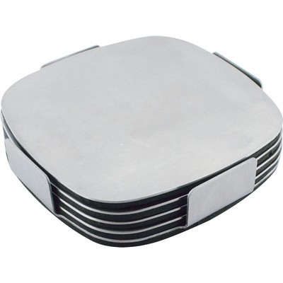 Executive stainless steel coaster set