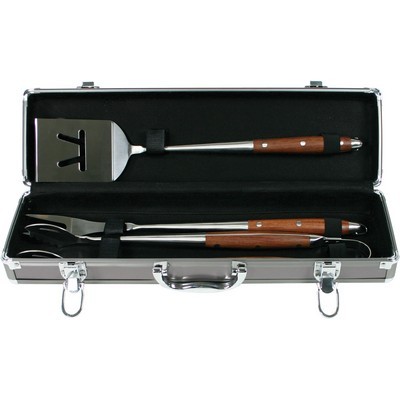  BBQ set 3 piece in a aluminium carry case