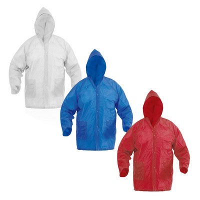 Raincoat in resistant EVA material with heat sealed seams and hood Hydrus