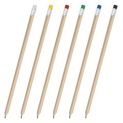 Pencil wooden with coloured eraser Togi