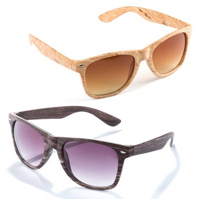 Sunglasses with imitation wood look UV400 protection Haris