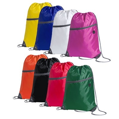 Drawstring Bag Exterior zip Blades