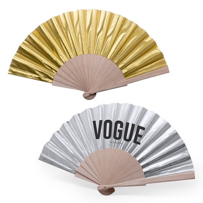 Hand Fan in elegant shiny finish Mikar