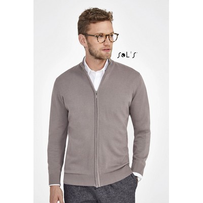 Cardigan zippered Men s cotton and acrylic mix GORDON 