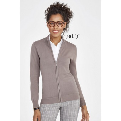 Cardigan zippered women s , cotton acrylic mix GORDON 