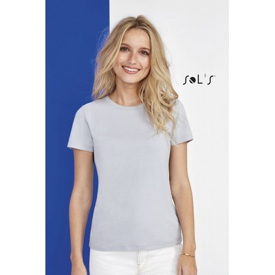 T shirt women s 100% semi combed ring spun cotton REGENT 