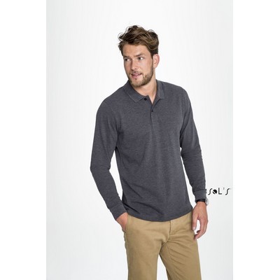 Polo shirt men s Long sleeve 100% cotton Pique PERFECT 