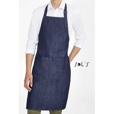 APRON made from denim with pocket 
