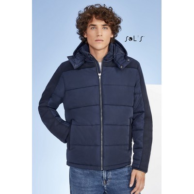 Jacket Men s polyester padded hidden hood REGGIE 