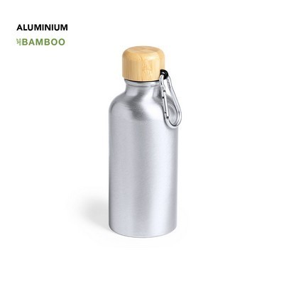 Drink Bottle made from aluminium with a bamboo lid 400ml