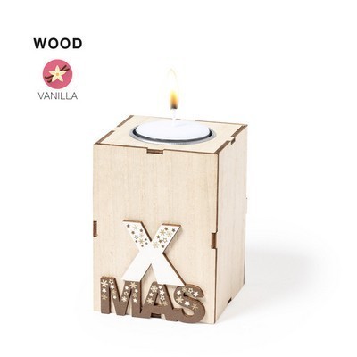 Christmas Candle aromatic christmas design in wood Jorin 