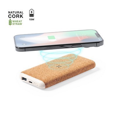 Power Bank 8000mAh capacity made from wheat straw and cork Limerick