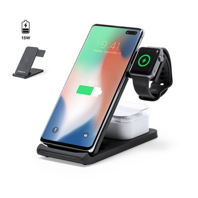 Wireless Charger 15W for simultaneous charging of 3 devices Phone, watch earbuds Zibat 
