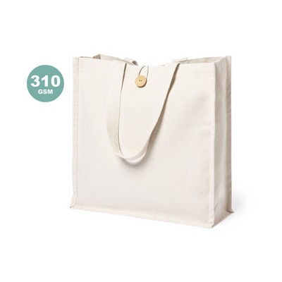 Cotton tote with button closure SEMBAK