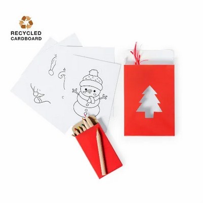 Christmas decoration - Kids colouring in set of 6 decorations