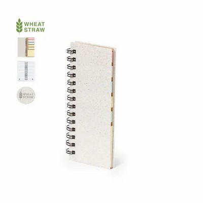 Notebook and sticky note book wheat straw cover 