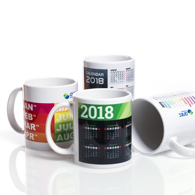 Coffee Mug designed for Sublimation Print , Black area on exterior disappears with heat 350ml 