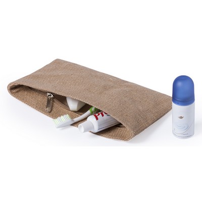 Beauty / Cosmetic / Toiletries Bag NATURAL JUTE MATERIAL 