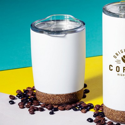 coffee Cup - Reusable double walled with cork base and stainless steel body 380ml 