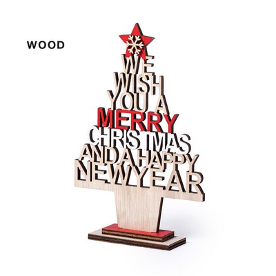 Christmas Tree Wooden creative design die cut 11.5 x 17.7 x 3.1 cm Sokin
