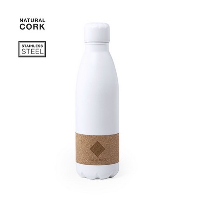 Drink bottle 750ml stainless steel and cork 