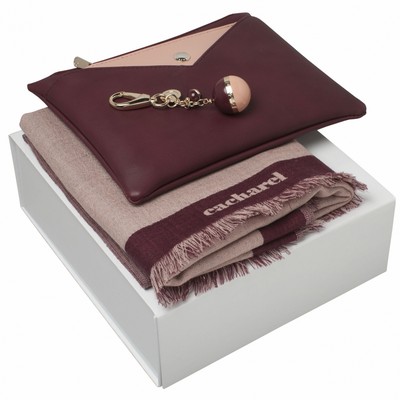 Set Bird Bordeaux (key ring, scarve & lady bag)