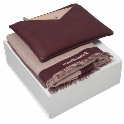 Set Bird Bordeaux (scarve & lady bag)