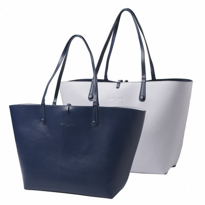 Shopping bag Tourbillon Reversible Bleu-Lilas