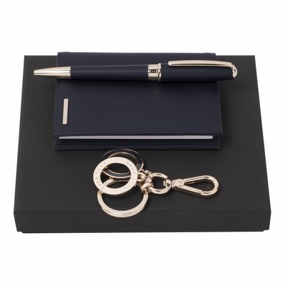 Set Essential Lady Dark Blue (ballpoint pen, key ring & notebook cover)
