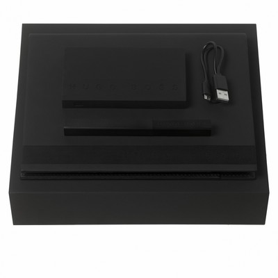 Set Edge Black (rollerball pen, folder A5 & power bank)