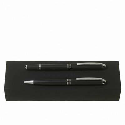 Set Framework Grid Black (ballpoint pen & rollerball pen)