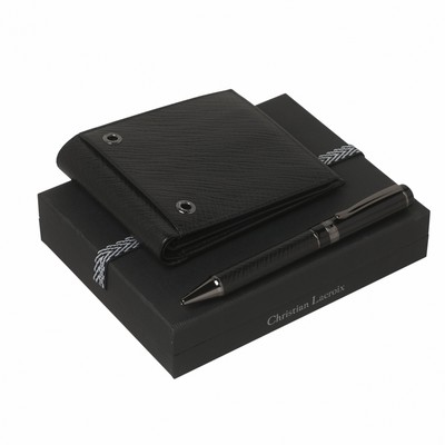 Set Endos Black (ballpoint pen & wallet)