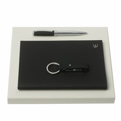 Set Hamilton Black (ballpoint pen, note pad A5 & usb stick)