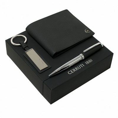 Set Hamilton Black (ballpoint pen, key ring & wallet)
