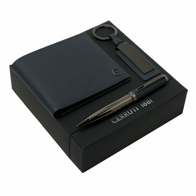 Set Hamilton Dark Blue (ballpoint pen, key ring & wallet)