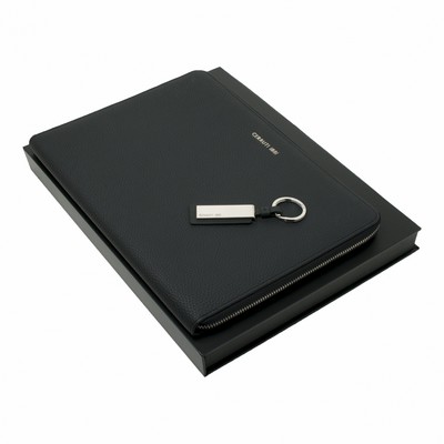 Set Hamilton Black (conference folder A4 & key ring)