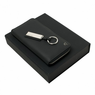 Set Hamilton Black (key ring & travel wallet)