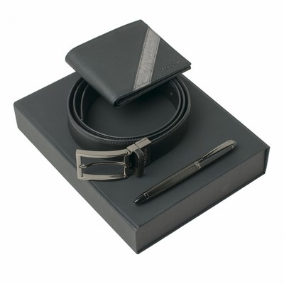 Set Alesso Black (ballpoint pen, wallet & belt)
