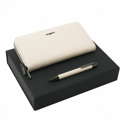 Set Aria Off-white (ballpoint pen & travel purse)