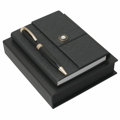 Set Alba Black (ballpoint pen & note pad A6)