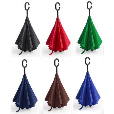  Umbrella reversible made of pongee material 108cm , manual opening Hamfrey