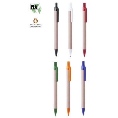 Pen made from recycled cardboard and fully compostable PLA material Vatum