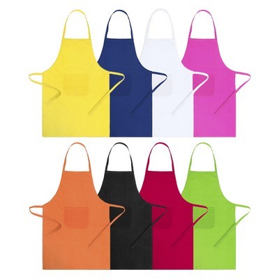 Apron made from TC material bright colours with front pocket and adjustable strap