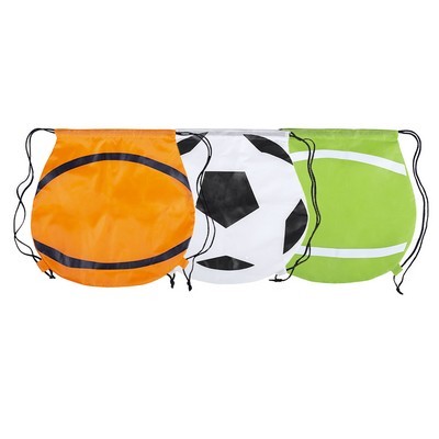 Drawstring Bag Basketball, Tennis, Soccer ball shapes Naiper