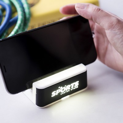 Desk phone holder Light up logo