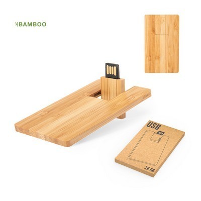 USB Memory card made from natural cut Bamboo pieces Zilda 16GB